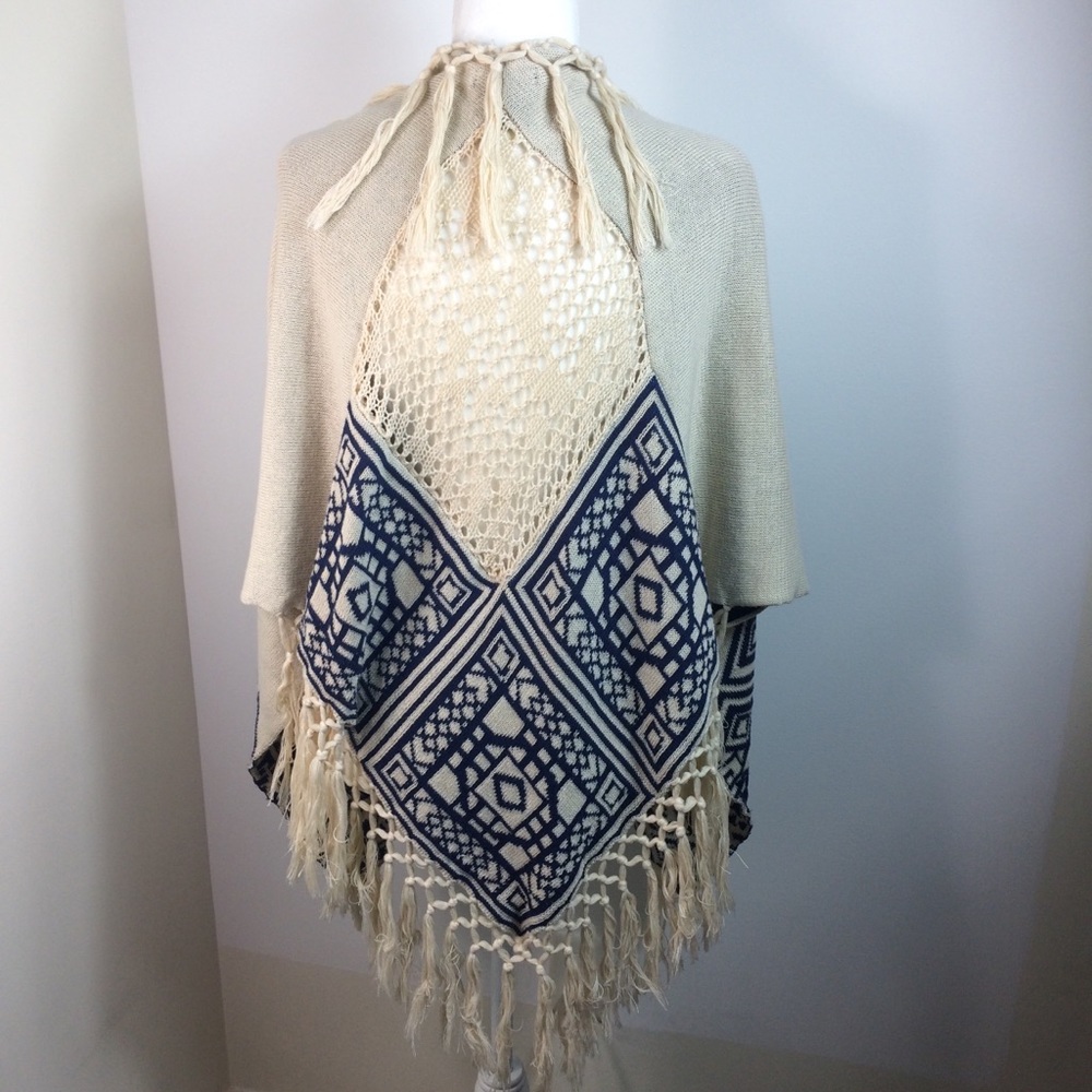 πSOLDβ FlyingTomato Boho Poncho Shrug Wrap Cape S - Picture 1 of 7